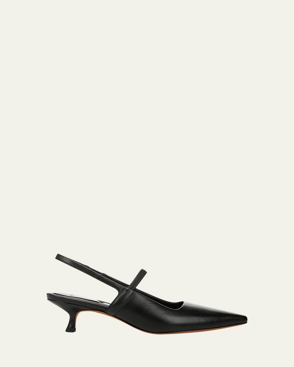 Slingback Pointed Leather Sandals